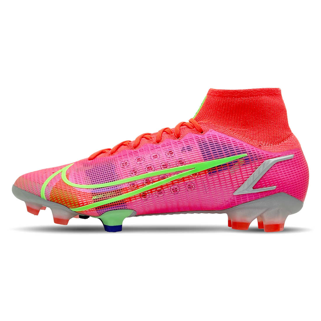 Die Nike Mercurial Superfly 8 Elite FG Fußballschuhe (CV0958-600) bieten dir eine unschlagbare Kombination aus Geschwindigkeit und Kontrolle auf festem Boden. Die optimierte Passform und innovative Technologie unterstützen deine Beweglichkeit und Präzision. Mit dem Dynamic Fit-Kragen hast du stabilen Halt und das Flyknit-Obermaterial sorgt für ein leichtes, atmungsaktives Tragegefühl. Perfektioniere dein Spiel mit diesen erstklassigen Fußballschuhen. Erhältlich auf STUNNINGBOOTS.com.