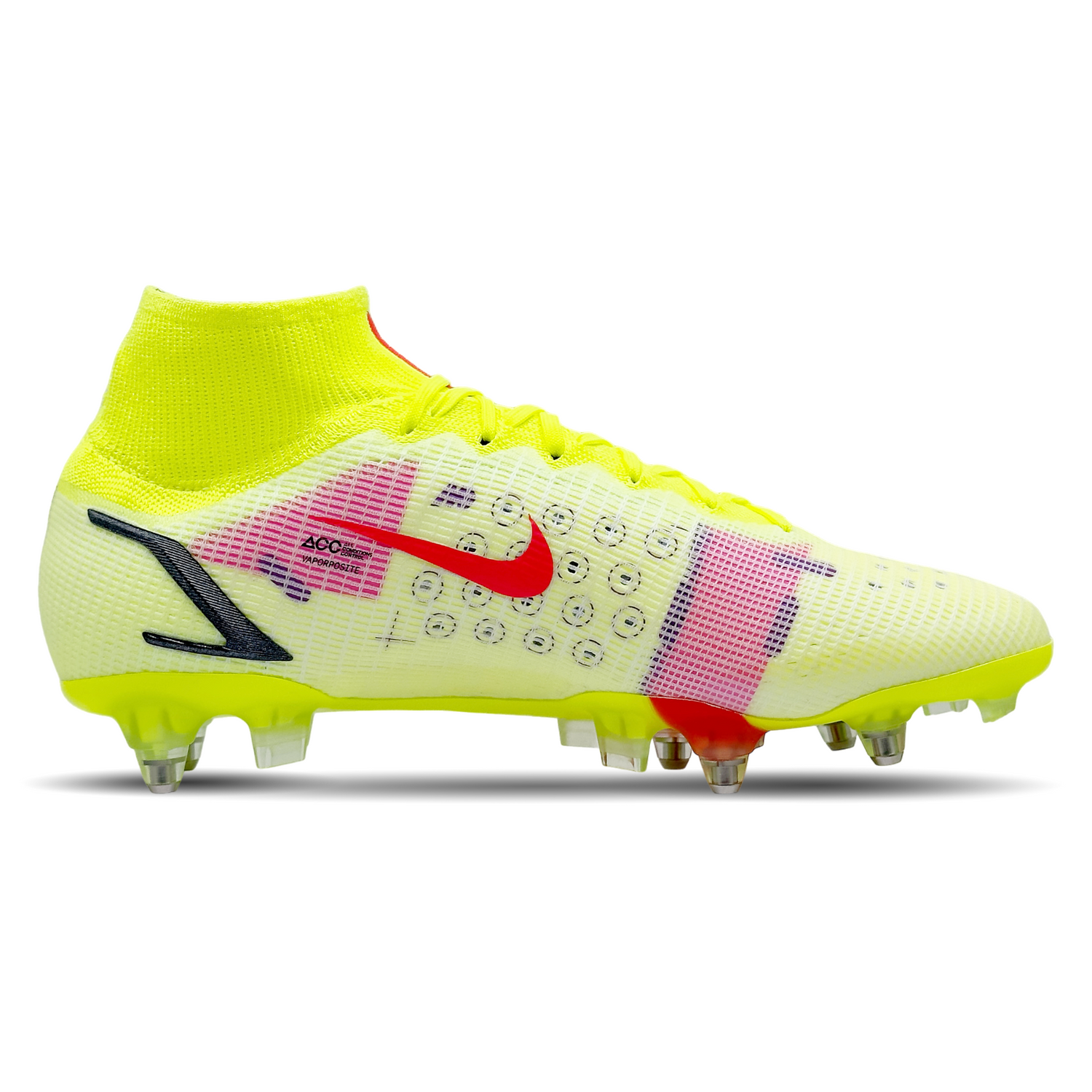 Die Nike Mercurial Superfly 8 Elite SG-Pro AC (CV0960-760) bieten dir ultimative Geschwindigkeit und Kontrolle auf nassem &amp; schlammigen Boden. Mit ihrer innovativen Flyknit-Technologie und strapazierfähigem Obermaterial sorgen sie für perfekten Sitz, außergewöhnliche Ballkontrolle und explosive Beschleunigung. Das fortschrittliche Design und die leichten Materialien machen diese Fußballschuhe zur idealen Wahl für ambitionierte Spieler. Erhältlich auf STUNNINGBOOTS.com!