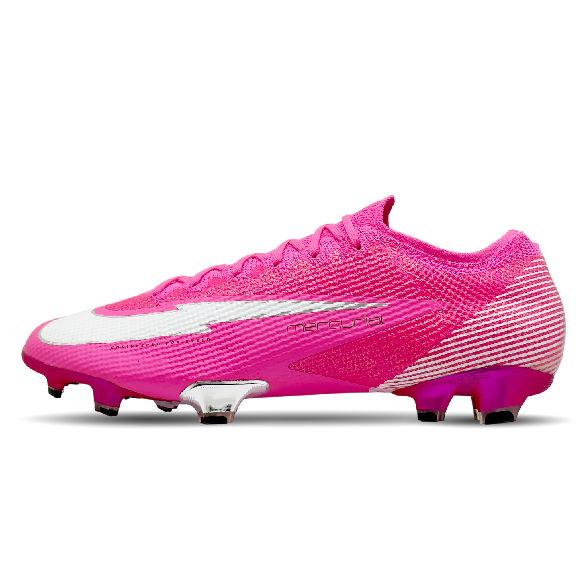 Die Nike Mercurial Vapor 13 Elite KM FG (DB5603-611) bieten dir explosive Geschwindigkeit und perfekte Ballkontrolle auf festen Böden. Das Flyknit-Obermaterial passt sich deinem Fuß an und sorgt für eine sockenähnliche Passform, während die Nike Aerotrak-Zone mit Mikro-Rillen für optimale Traktion und Beschleunigung sorgt. Mit dem All Conditions Control (ACC) Finish hast du auch bei Nässe volle Kontrolle über den Ball. Diese Fußballschuhe sind ideal für schnelle Richtungswechsel und dynamische Spielzüge. Er