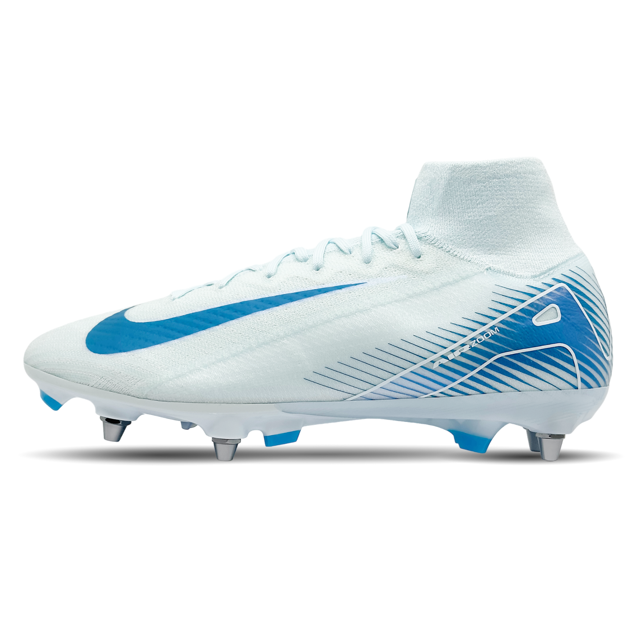 Erlebe Höchstgeschwindigkeit und Präzision mit den Nike Mercurial Zoom Superfly 10 Elite SG-Pro Fußballschuhen (FQ8342-400). Diese innovativen Schuhe bieten dir einen explosiven Antritt und perfekte Kontrolle auf nassem Rasen. Das leichte Design, kombiniert mit einem atmungsaktiven Obermaterial und dem Dynamic Fit-Kragen, sorgt für optimalen Komfort und Stabilität. Dank der Zoom Air-Einheit erhältst du zusätzlichen Antrieb bei jedem Schritt. Perfekt für Spieler, die das Spiel dominieren wollen. Erhältlich a