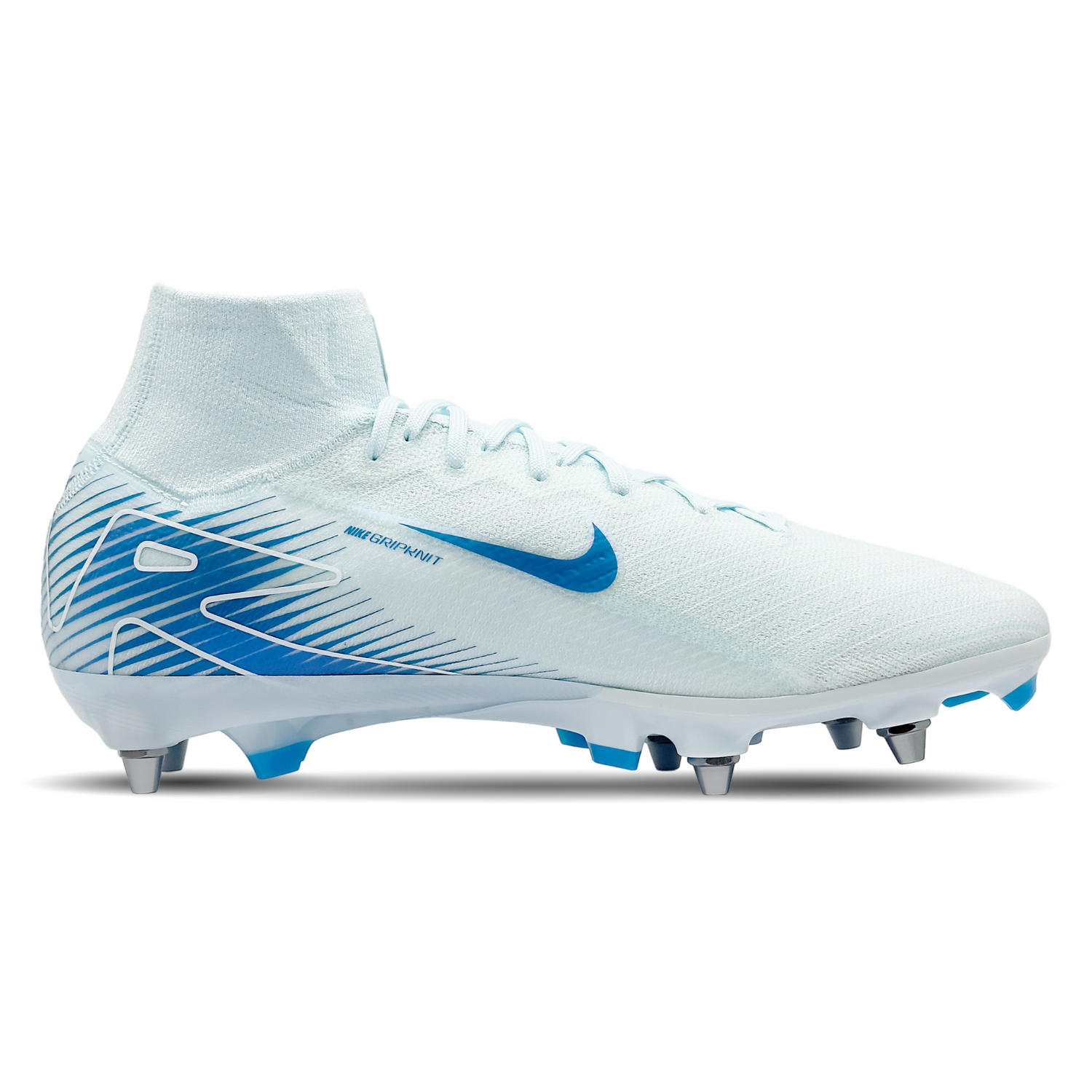 Erlebe Höchstgeschwindigkeit und Präzision mit den Nike Mercurial Zoom Superfly 10 Elite SG-Pro Fußballschuhen (FQ8342-400). Diese innovativen Schuhe bieten dir einen explosiven Antritt und perfekte Kontrolle auf nassem Rasen. Das leichte Design, kombiniert mit einem atmungsaktiven Obermaterial und dem Dynamic Fit-Kragen, sorgt für optimalen Komfort und Stabilität. Dank der Zoom Air-Einheit erhältst du zusätzlichen Antrieb bei jedem Schritt. Perfekt für Spieler, die das Spiel dominieren wollen. Erhältlich a