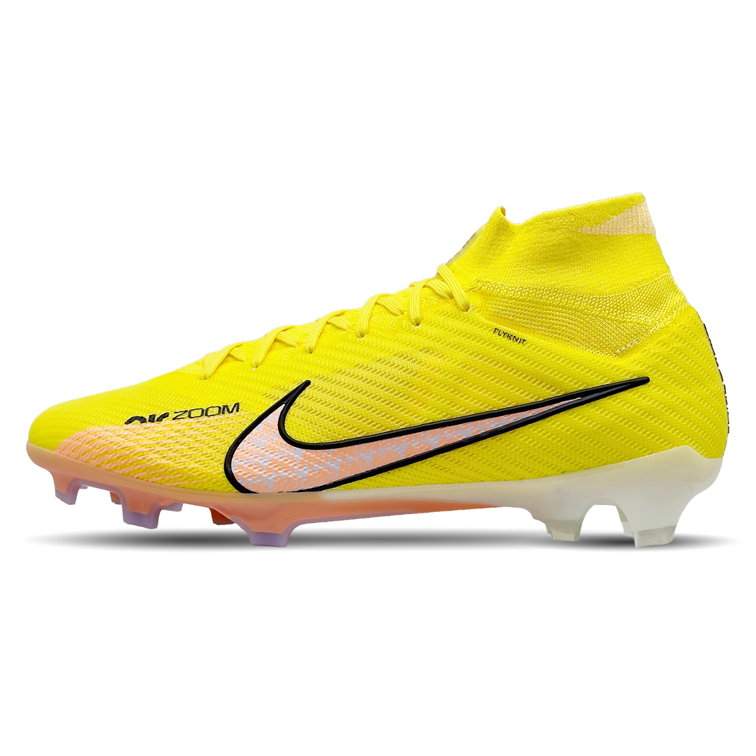 Tauche ein in die Welt des Nike Mercurial Zoom Superfly 9 Elite FG (DJ4977-780) auf STUNNINGBOOTS.com. Dieser hochmoderne Fußballschuh bietet unvergleichliche Geschwindigkeit und Präzision auf festen Untergründen. Dank seines leichten Flyknit-Obermaterials und der innovativen Zoom Air-Dämpfung genießt du ein Höchstmaß an Komfort und eine perfekte Passform, während du auf dem Platz deine Fähigkeiten zum Ausdruck bringst. Entdecke jetzt die ultimative Kombination aus Technologie und Stil!