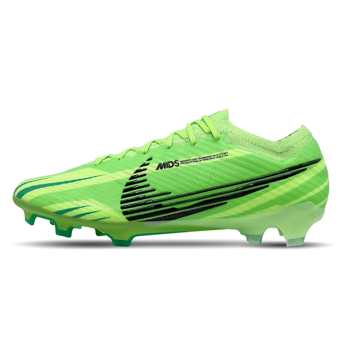 Entdecke die Nike Mercurial Zoom Vapor 15 MDS Elite FG Fußballschuhe (FJ7196-300) in markantem Grün. Diese Schuhe sind für ultimative Geschwindigkeit und Präzision auf festem Boden konzipiert. Das innovative Design bietet eine perfekte Passform und verbesserte Traktion, um deine Leistung zu maximieren. Ideal für ambitionierte Spieler, die Wert auf Stil und Funktion legen.