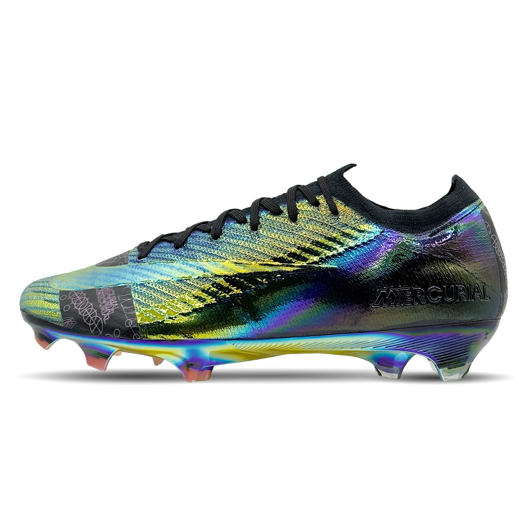 Entdecke die Nike Mercurial Zoom Vapor 16 Elite SE FG Fußballschuhe (FQ8682-001) auf STUNNINGBOOTS.com. Diese erstklassigen Fußballschuhe sind für Spieler konzipiert, die Geschwindigkeit und Präzision auf festem Boden suchen. Das leichte Flyknit-Obermaterial schmiegt sich perfekt an deinen Fuß an und sorgt für optimalen Halt und Komfort. Die integrierte Zoom Air-Einheit bietet reaktionsschnelle Dämpfung für explosive Bewegungen. Das Design fördert maximale Traktion und Stabilität, sodass du dein Spiel auf e